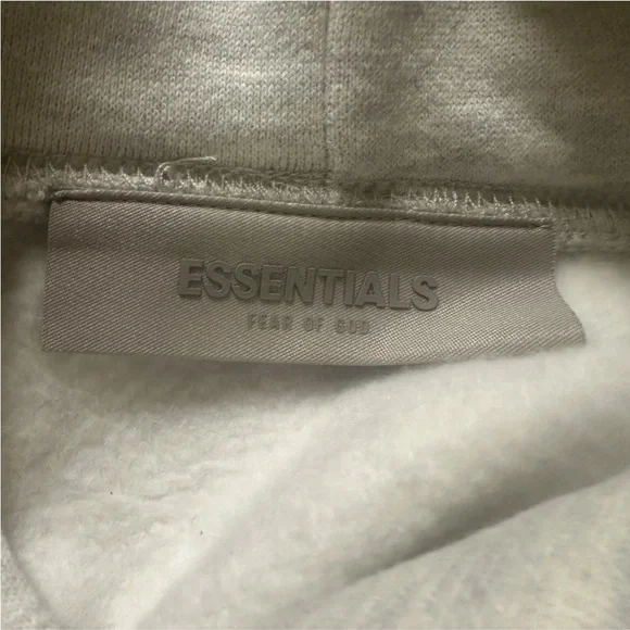Essentials light Gray Hoodie light oat - Picture 3 of 4